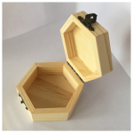 NEWART WOODEN BOX HEXAGONAL 10/10/6.5 CM - AS-WB16 - Image 3