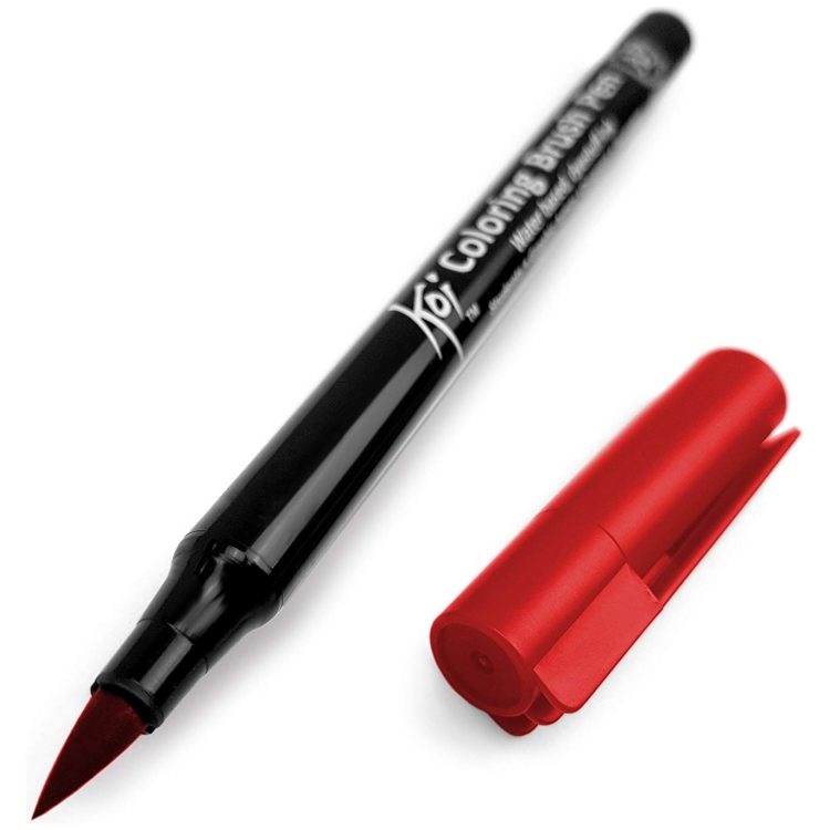 SAKURA COLORING BRUSH PEN RED - XSB#19 - Image 1