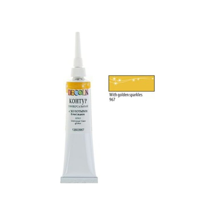 101140 DECOLA LOOP FOR TEXTILES WITH GLITTER 18 ML. -GOLDEN - Image 1
