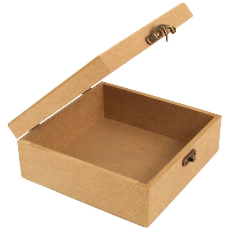 MDF JEWELRY BOX 6 MM WITH CLASP 16/16/7CM.16167 - Image 2