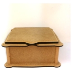 ARTS MDF JEWELRY BOX WITH LID 16/16/6CM - 16167KN