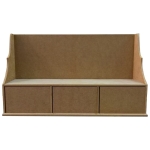 MDF SHELF WITH THREE DRAWERS - E03 M
