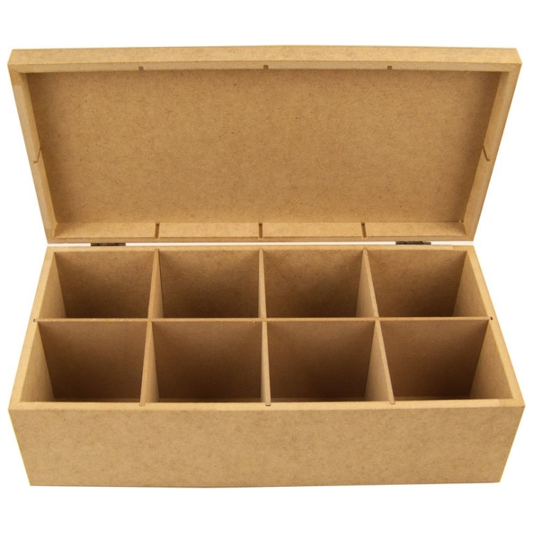 42-8_1 ARTS MDF TEA BOX 8 COMPARTMENTS - Image 1