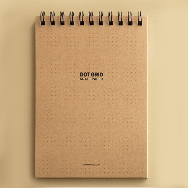 663142 DOT GRID SKETCH PAD SPIRAL 80 G, 60 SHEETS, A4 - CRAFT - Image 1