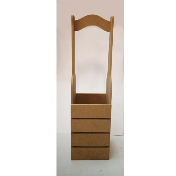 888751-3711K1 ARTS MDF WINE BASKET SINGLE 12/43/14CM - 3711K1 - Image 1