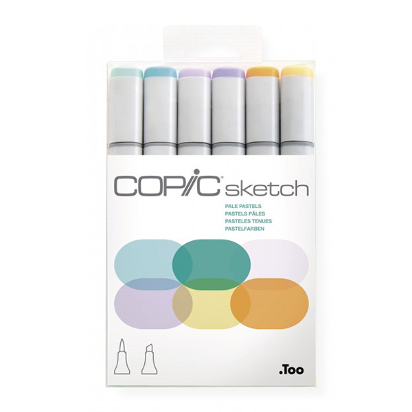 217667 COPIC SKETCH SET - 6 COLORS PALE PASTELS - Image 1