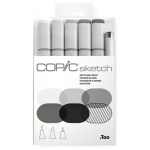 COPIC SKETCH SET - 6 PCS SKETCHING GRAYS