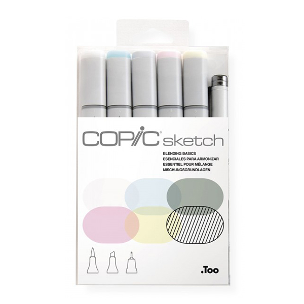 217682 COPIC SKETCH SET - 6 COLORS BLENDING BASIC - Image 1