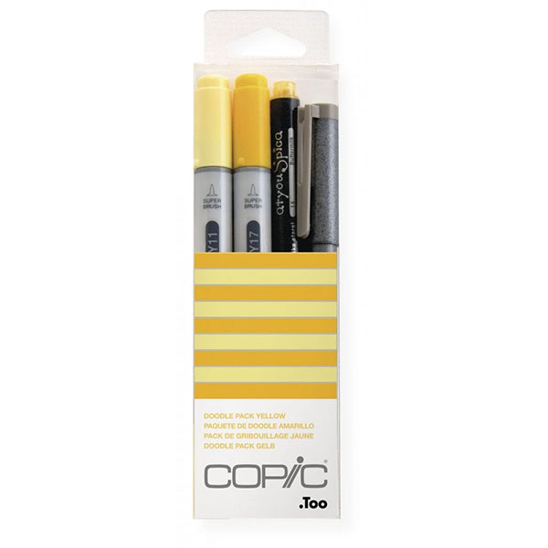 227642 COPIC DOODLE PACK - YELLOW - Image 1