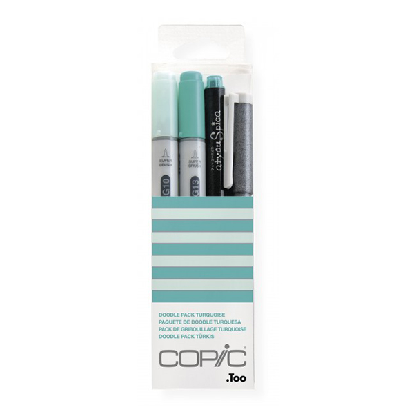 227643 COPIC DOODLE PACK - TURQUOISE - Image 1