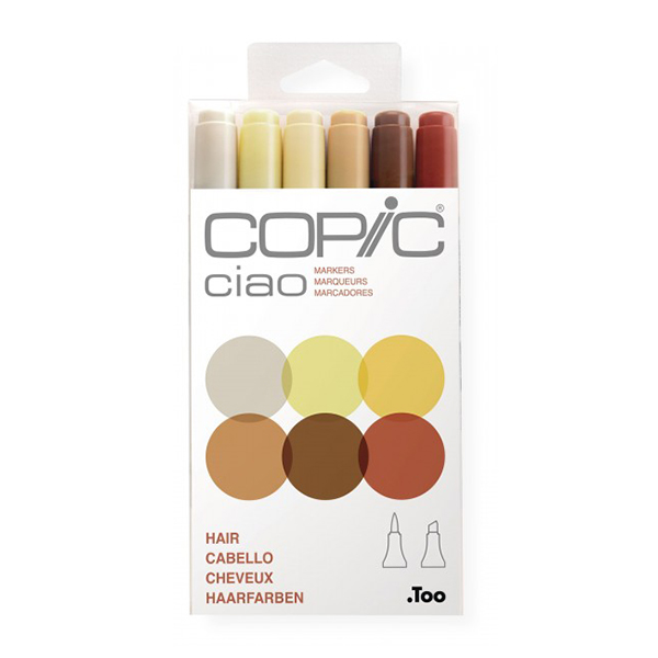 227668 COPIC CIAO SET - 6 COLORS HAIR - Image 1