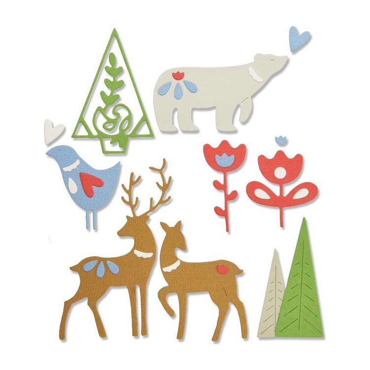 SIZZIX THINLITS CUT PUNCHES - CHRISTMAS ELEMENTS - Image 1