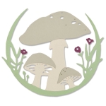 SIZZIX THINLITS CUT PUNCHES - MUSHROOM WREATH