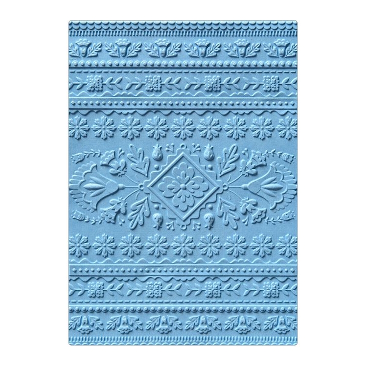 663613 SIZZIX FOLDERS FOR EMBOSSING 3D - FOLK AND PATTERN - Image 1