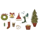 SIZZIX THINLITS CUT PUNCHES - FESTIVE THINGS