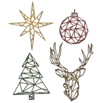 SIZZIX THINLITS CUT PUNCHES - GEO CHRISTMAS
