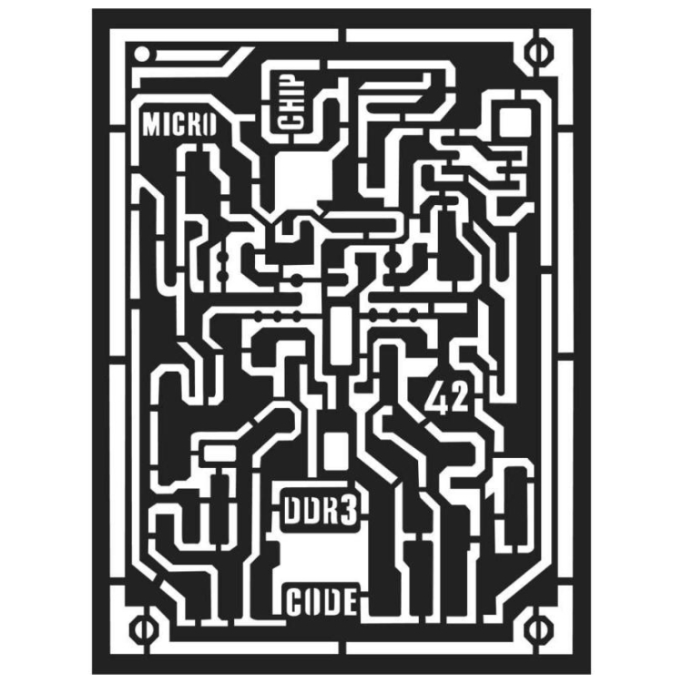 STAMPERIA MECHANICAL FANTASY TEMPLATE KSAT06 - Image 1