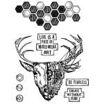 STAMPERIA MIXED MEDIA STAMPS - RUBBER STAMPS WTKAT02