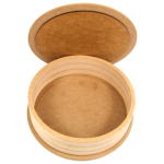 ARTS MDF ROUND BOX - FLAT LID - 125 MM