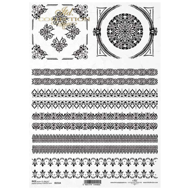 _0024_r1514 ITD COLLECTION DECOUPAGE RICE PAPER A4 - R1514 - Image 1
