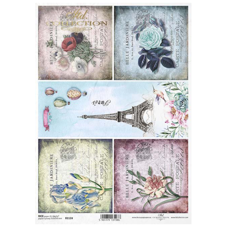ITD COLLECTION DECOUPAGE RICE PAPER A4 - R1124 - Image 1
