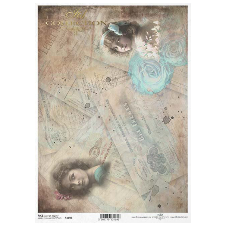 ITD COLLECTION DECOUPAGE RICE PAPER A4 - R1105 - Image 1
