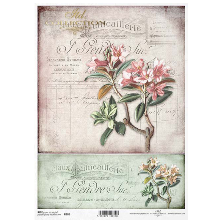 _0089_r0986 ITD COLLECTION DECOUPAGE RICE PAPER A4 - R0986 - Image 1