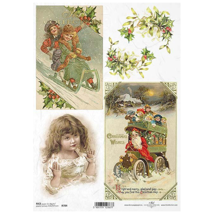 _0100_r784 ITD COLLECTION DECOUPAGE RICE PAPER A4 - R784 - Image 1