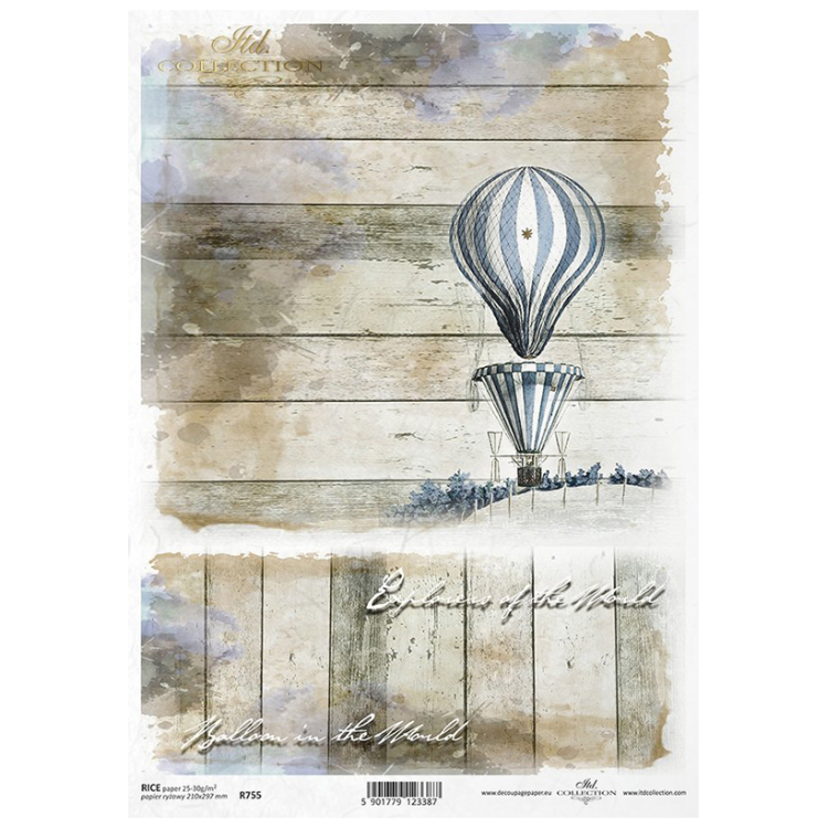 ITD COLLECTION DECOUPAGE RICE PAPER A4 - R0755 - Image 1