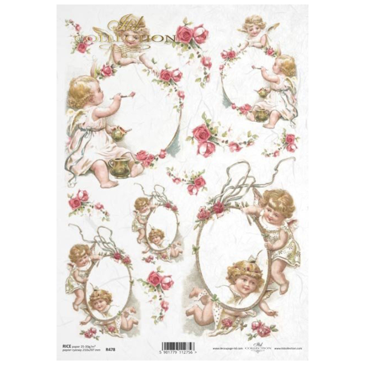 ITD COLLECTION DECOUPAGE RICE PAPER A4 - R0478 - Image 1