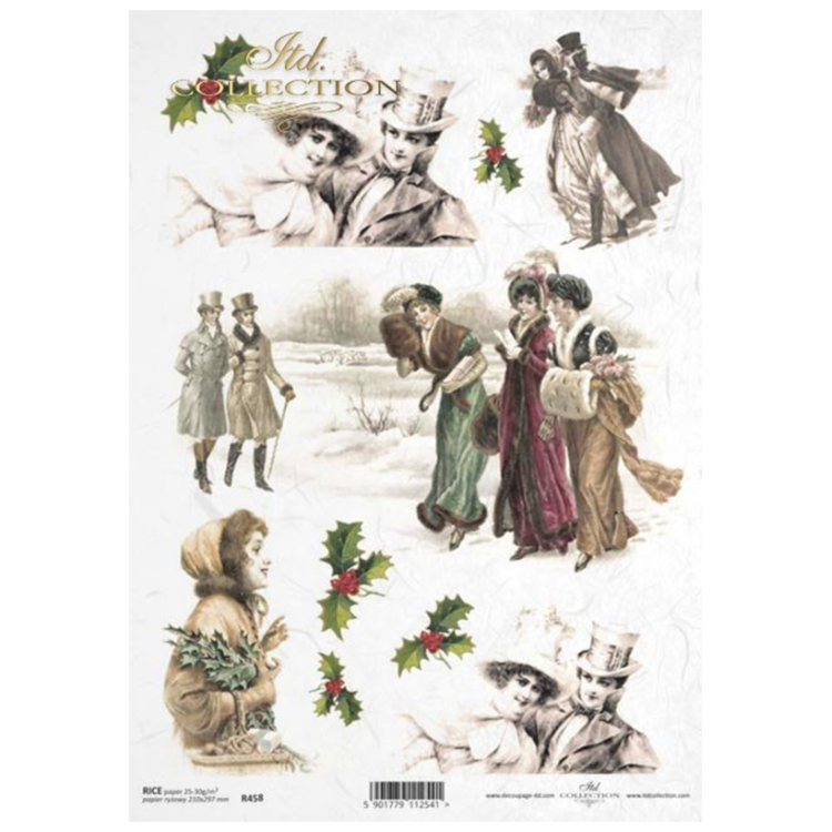 _0134_r458 ITD COLLECTION DECOUPAGE RICE PAPER A4 - R458 - Image 1