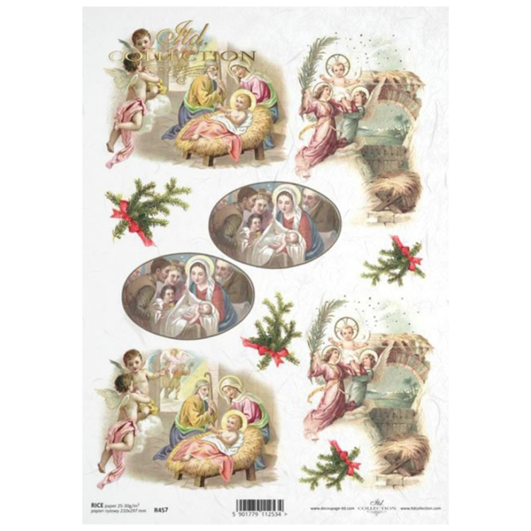 ITD COLLECTION DECOUPAGE RICE PAPER A4 - R0457 - Image 1