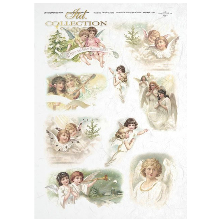 ITD COLLECTION DECOUPAGE RICE PAPER A4 - R196 - Image 1