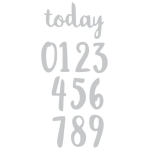 SIZZIX THINLITS CUTTING DIES - BRUSH NUMBERS - Image 2