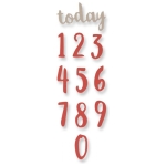 SIZZIX THINLITS CUTTING DIES - BRUSH NUMBERS