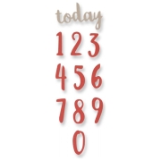 SIZZIX THINLITS CUTTING DIES - BRUSH NUMBERS