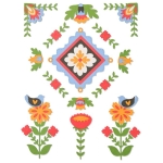 SIZZIX THINLITS CUT PUNCHES - FOLK ART ELEMENTS