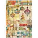 STAMPERIA CHRISTMAS PATCHWORK DECOUPAGE PAPER A3 - DFSA3042