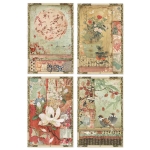STAMPERIA ORIENTAL GARDEN DECOUPAGE PAPER A4 - DFSA4396