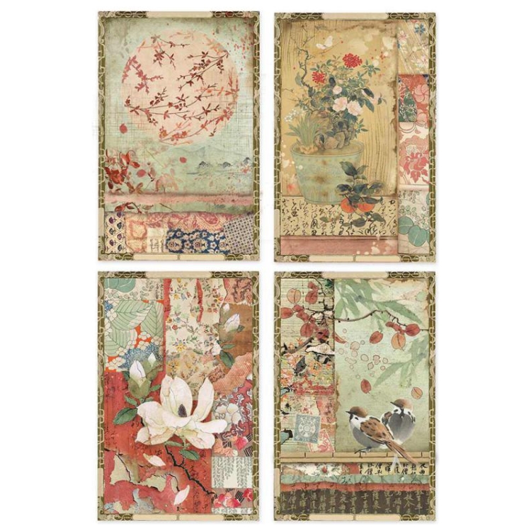 DFSA4396 STAMPERIA ORIENTAL GARDEN DECOUPAGE PAPER A4 - DFSA4396 - Image 1