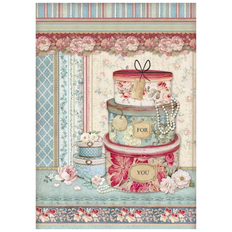 STAMPERIA GRAND HOTEL DECOUPAGE RICE PAPER A4 - DFSA4397 - Image 1