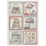 STAMPERIA GRAND HOTEL DECOUPAGE RICE PAPER A4 - DFSA4400