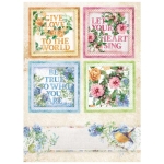STAMPERIA FLOWERS FOR YOU DECOUPAGE PAPER A4 - DFSA4418