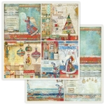 STAMPERIA CHRISTMAS PATCHWORK CARDBOARD 30.5/30.5CM - SBB653