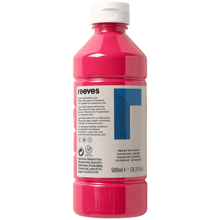 4551140 REEVES TEMPERA PAINT 500 ML. - CERISE 4551140 - Image 1