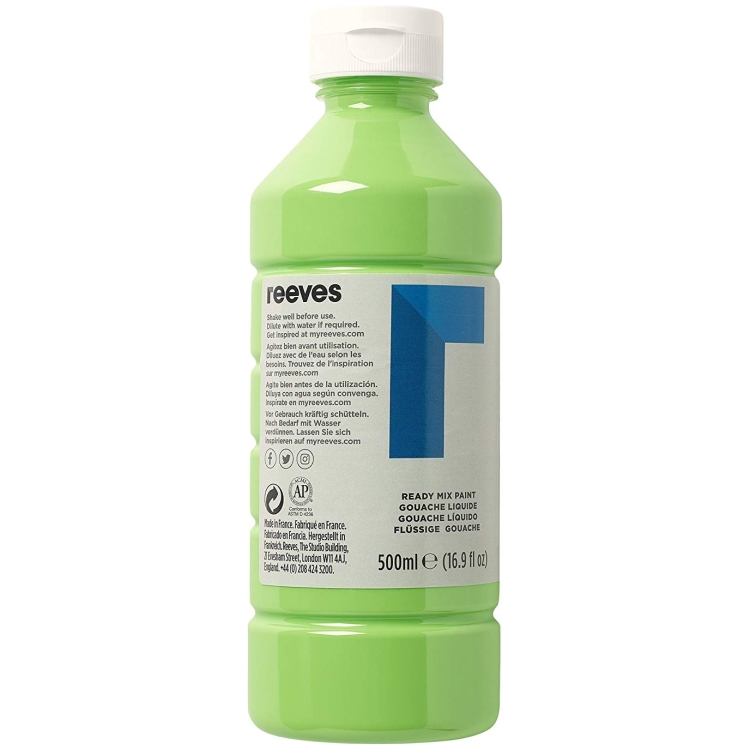 4551341 REEVES TEMPERA PAINT 500 ML. - LEAF GREEN 4551341 - Image 1
