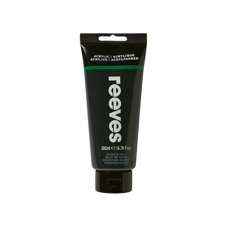 jpeg REEVES ACRYLIC PAINT 200 ML - MARS BLACK 8381630 - Image 1