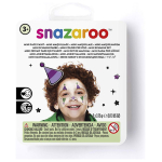 SNAZAROO FACE PAINTS 3X3.75 G + BRUSH AND SWAB - JESTER