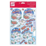DOCRAFTS DECOUPAGE STICKERS – SNOWGLOBE ANT 169935