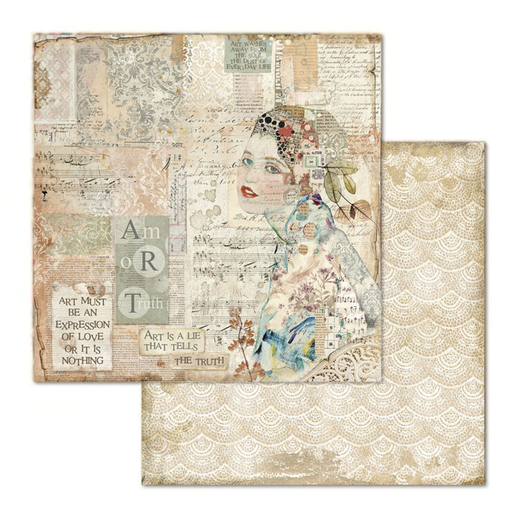 STAMPERIA BLOCK DESIGNER PAPER 30.5/30.5 CM - SBBXL04 - Image 13